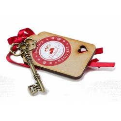Key with Wooden Tag